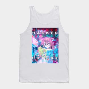 Anime Neon Glitch Art Hacked Future Tank Top